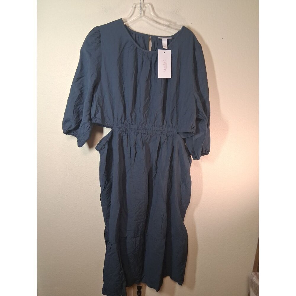 NWT Isabel Maternity Boho Dress Cottage Casual Summer Blue Size XXL